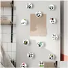 Réfrigage Aimments Carton Panda Stick Magnétique Crystal Glass Home Refrigérateur Décoration Autocollants 30 mm Drop Livraison Decor DH6VZ