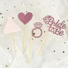 Party Supplies 12st Wedding Cupcake Topper Bride To Be Diamond Ring Cake för bruddusch Bachelorette Hen Dessert Decor