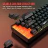 Claviers L500 Clavier de jeu mécanique câblé / sans fil 61 touches avec rétro-éclairage RVB dynamique pour le joueur d'ordinateur portable PC