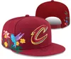 American Basketball „Cavaliers” Snapback Hats 32 Drużyny luksusowe projektantów finałów szafka na szatnię Casquette Sports Hat Strapback z powrotem regulowany czapkę a7