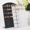 48/72hål Portabla örhängen Ear Studs Holder Plastic Smycken Displayhållare Earring Showcase Organizer Stand Storage Rack