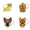 1pcs PVC Cute Dogs Keetchain Pastore tedesco Koki Keyring Kids Regalo di compleanno Gadget per man per le forniture per le principali accessori per auto