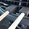 Auto airconditioner ventilatie uitlaattoetsenbord stofreiniging houten handvat sponsborstel