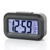 LED Digital Alarm Clock 12/24 Mode Electronic Digital Alarm Screen Desktop Clock Date Temperature Display with Night Lighting