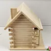 Nouveaux oiseaux en bois Nest Box Nouveau bricolage Breeding Parrot Casqueurs avale nid extérieur toit en bois House Hounding Hanging Decoration