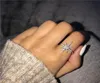 Vecalon Shine Promise Ring 925 Sterling Silver noivado Anel de diamante Rings Banda de casamento para mulheres Jóias Fast Ship5333403