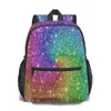 Kids Backpack Rainbow Glitter Kindergarten Children Mochila School Bag 240329
