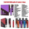 Beste originele QST Puff Flex 2800 Puffs QST E-Cigarettes Vape Desechable Kits 2% 5% 0% 850 mAh Batterij 8ml voorgevuld 37colors Wegwerp Puff