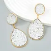 Boucles d'oreilles en peluche de chute d'eau en alliage chic pour femmes embellissements acryliques pendentifs bijoux coréens féminins