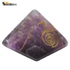 Sunligoo Dropship Mini Usui Reiki Symbol Pyramid Amethyst Crystal Piramide Healing Gemstone Etsed Energy Ornament Yoga Decor