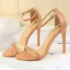 Dress Shoes Womens 8cm 11cm high heels fetish sandals gladiator platform strap smooth leather pump womens nude low boots party shoes H240409 TBHJ