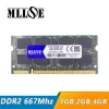 RAMS MLLSE 1GB 2GB 4GB DDR2 667MHz PC25300 SODIMMラップトップ、DDR2 667 2GB PC2 5300 DIMMノートブック、メモリRAM DDR2 2GB 2G 667 MHz SDRAM