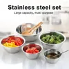 Bowls 5pcs Stainless Steel Storage Basin Durable Soup Set For Versatile Easy Home Kitchen