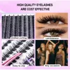 280 pcs Different sizes stable Segmented D curl 30 P DIY Eyelashes 2 in 1 Double head Glue Lash extention kits