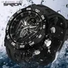 ساعات المعصم Sanda Men Military Es Big Spider Dial Lead Lead Digital Digital Pracking Mensult Multivunction Direct Display Relogio240409