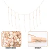 Frames Bead String Po Storage Rustic Wooden Beads Garland Picture Clips Wall Hanging Decor