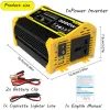 Transformateur de tension de voiture 3000W DC 12V à AC 110 / 220V Double chargeur de voiture USB Convertisseur MODifié onduleur d'onde sinusoïdale