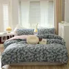 Ensembles de literie Cotton Boho Super Soft Set 4pcs Couverture de couette légère florale avec fermeture à fermeture à glissière