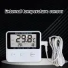 Mini LCD Digital Thermometer With Probe Sensor Indoor Outdoor Temperature Meter Swimming Pool Refrigerator Water Tank With Cable