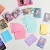 50st Laser Heart Shaped Glitter Film Kpop Card Holders Idol Card Collect Protective Film Photocard Game Cards Protector Sleeves