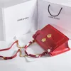 Shoulder Bags Red Bag Woman 2024 Women Messenger Flap Heart Shaped Buckle Bridal Wedding Crossbody