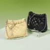 Andere Taschen Umhängetaschen Luxus echtes Leder -Müllsack -Mode -Ketten -Umhängetasche Damen Argyle Wedelbeutelbeutel Geldbörse