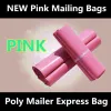 Bolsas de embalagem de embalagem plástica Poly Poly Mailer, rosa por e -mail, compasso