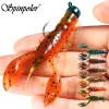 SpinPoler tpe Crawfish pływające miękkie wabika rybacka 65 mm sztuczne krewetki dla Ned Rig Jig Rivers Rivers Streams Stawy Lakes