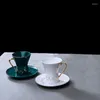 Kubki prostota Ceramiczna kubek do kawy Złotego Udaru z nordyckim solidnym kolorem