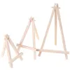 1PC Plate Display Stand Picture Picture Mini Tripod Enseia de madeira Pintura de placa de barreira Holder de lona