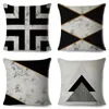 Pillow Nordic Style Black And White Geometric Abstract Decorative Pillowcases Case Polyester 45x45cm Cover For Sofa