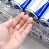 Refrigerator Beverage Holder Automatic Rolling Refrigerator Organizer Box 2-Layer Can Holder Dispenser Clear Stackable Can