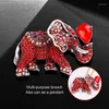 Spille scintillanti in lega di strass Elefante Balcia di moda Luce di lusso Crystal Crystal Pin Ornament Ornament Dare Away for Ladies