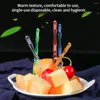 Forks 10pcs/set Kids Cute Fork Cutlery Baby Feeding Tableware Toddler Dinnerware Portable Utensil Infant Children