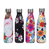 Flowers Stainless Steel Vacuum Insulated Water Bottle Flask Thermal Sports Chilly 500ML Double Wall Coke Direct Drinking Cup 240409