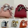 Emballage cadeau 3pcs Sac de faveur en cuir avec écharpe pour le mariage baby shower ramadan eid un emballage mon ami