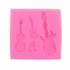 Notes Guitar Elastic Mold Resin Clay Candy Chocolate Baking Bakery Bakery Chocolate Biscuits DIY Handmade Kitchen Baking Gadgets