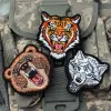 Animal Tiger Bear Head Morale odznaka haftowane plastry spersonalizowany hak logo i pętla