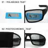 Polarized Photochromic Sunglasses Bicycle Sun Glasses Silver Lens Mens Women Sports Sunglass Bike Riding Eyewears for Driving