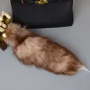 40cm Kürklü Hayvan Tails Anahtarlık Hediyeleri Sevimli Peluş Fox Tail Anahipler Kadınlar Çanta Sırt Çantası Araba Anahtarları Toptan