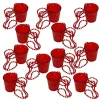 12pcs Shot Glass Colar de copo de copo de xícara de xícara de noiva pescoço com miçangas