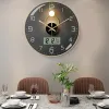 Nordic Basit Duvar Saat Sıcaklığı Qartz Elektronik Yaratıcı Duvar Saat Şık Sessiz Güzel Horloges Murales Ev Dekor