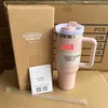 Mugs Wholesale 40oz Reusable Tumbler with Power Coated Quencher Tumblers with Handle and Straw Stainless Steel Insulated Travel Mu Tumbler H2.0 L49