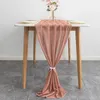 Bordduk Chiffon Runner för bröllop och födelsedagsfest Romantisk dekoration Boho Bridal Valentine's Day