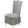 Couvre-chaise de haute qualité Luxurious Puff Ball Jacquard Cover Wedding El Dining Seat Tabine Slipcovers Stretch Chairs Case