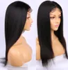 Voorgeplukte HD transparant kantpruik Braziliaans recht 13x6 Glueless Lace Front Human Hair Wigs5929562