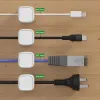 6 Pcs Magnetic Cable Clip Cord Holder Adhesive Wire Organizer for Home Office Under Desk Cable Management