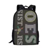 Borse per la scuola Ordine dell'Eastern Star Emblem Stampa Backpack Bambini Student Bag Travel Women Men Teenager Daily Daily
