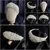 Clips de cheveux Barrettes vintage White Pearl Princess Hairband Tiaras Handmade Geometric Mesh Brounds Bridemaid Fairy Cheppied 2023 DRO DHB1T