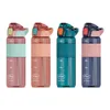 750 мл Tritan Material Water Bottle с соломенной экологически чистым прочным тренажерным залом Fitness Outdoor Sport Shaker